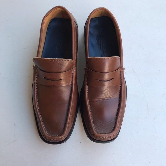COACH | Brown Leather Penny Loafers - Picture 1 of 8